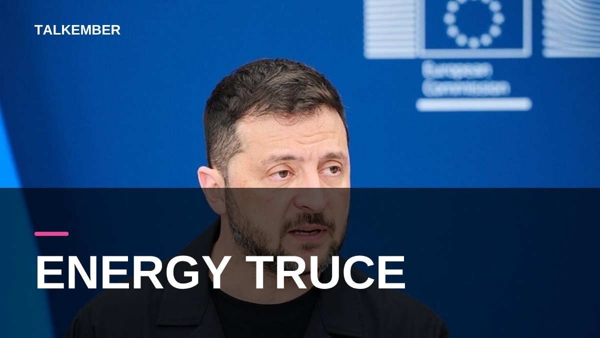Ukrainian President Volodymyr Zelenskyy speaking at the European Commission in Brussels (file photo, 2025)