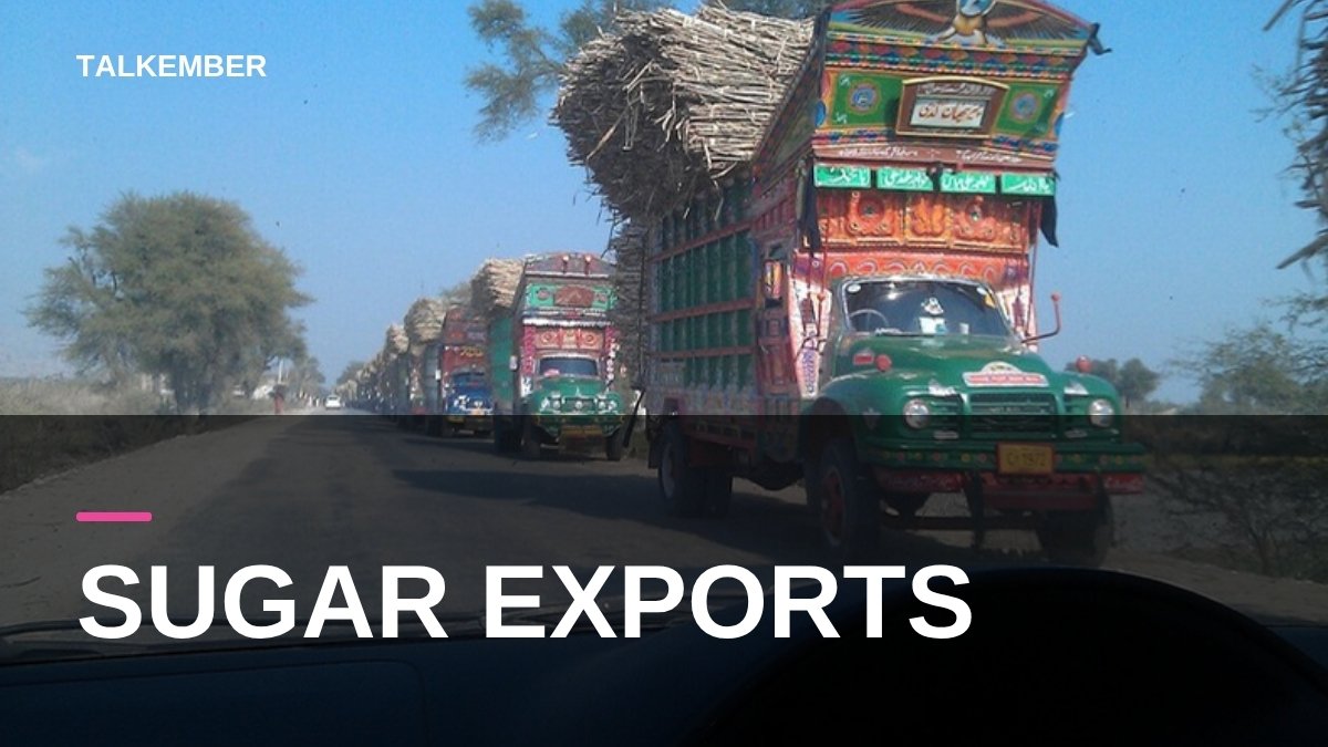 Trucks loaded with sugarcane queue outside a sugar mill in Pakistan (file photo)