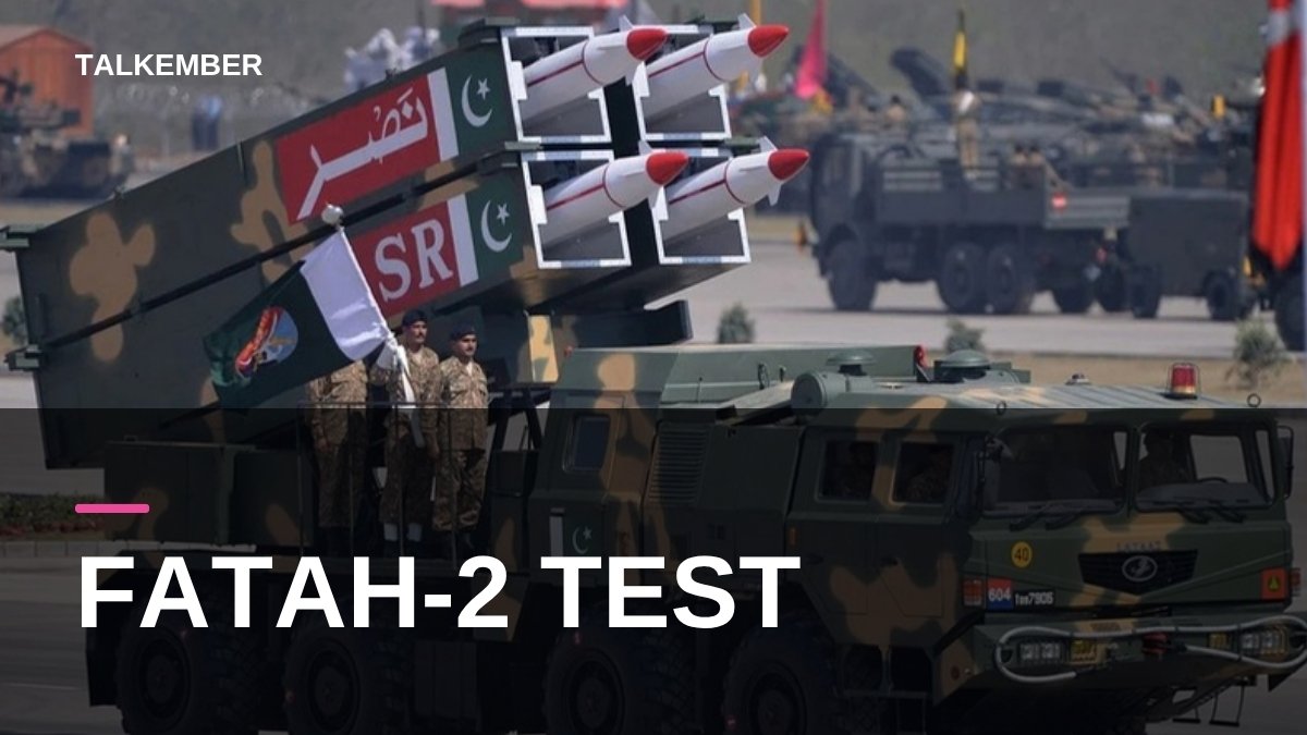 A Pakistani Nasr missile launcher with soldiers on board at a military parade, not the Fatah-2 (file photo)