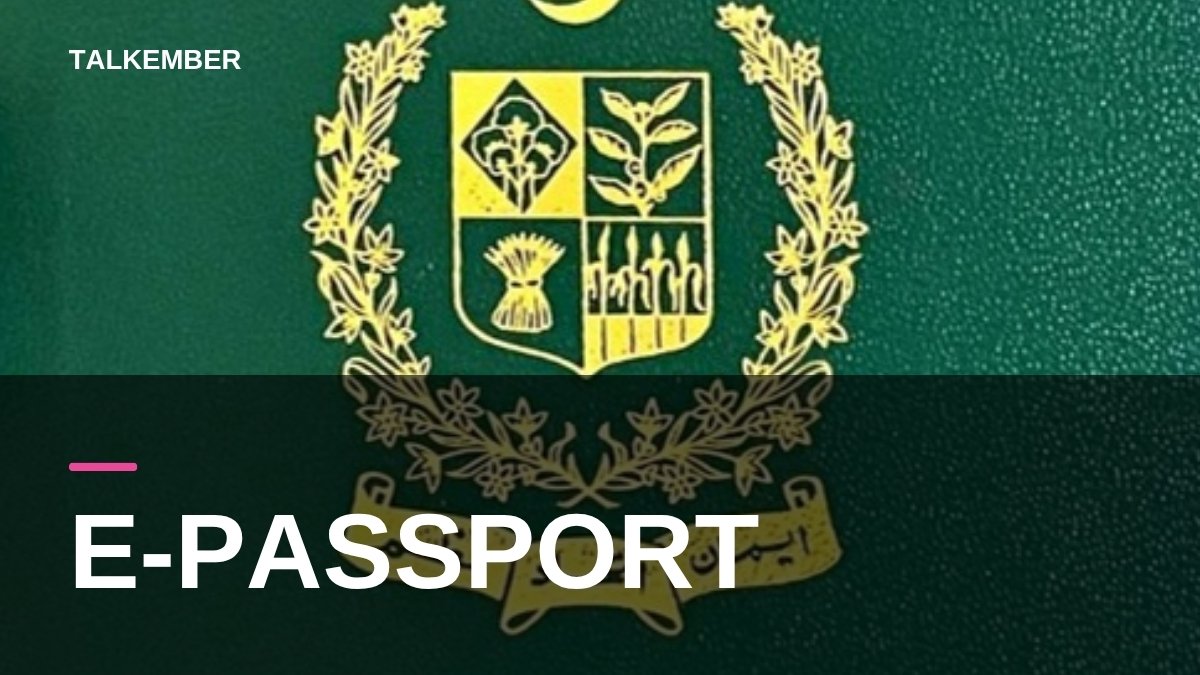Green cover of a Pakistani e-passport showing the state emblem (file photo, 2023)