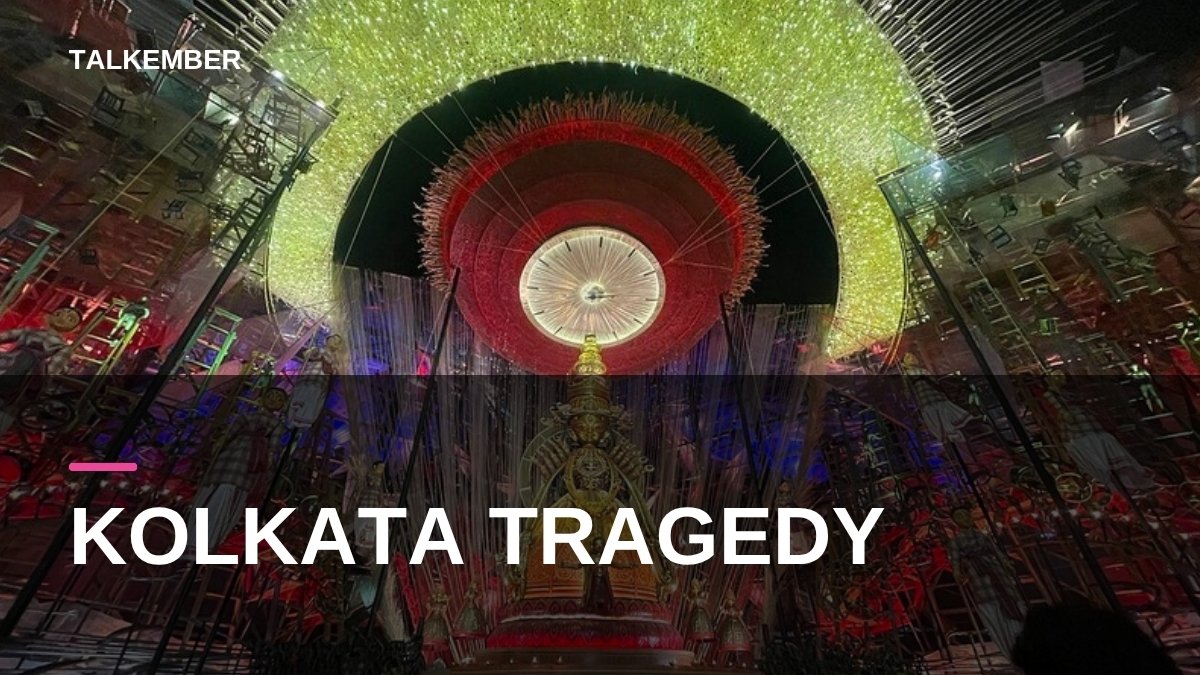 A lit Durga Puja pandal with the goddess idol in Kolkata (file photo, 2022; not the Chorebagan pandal)