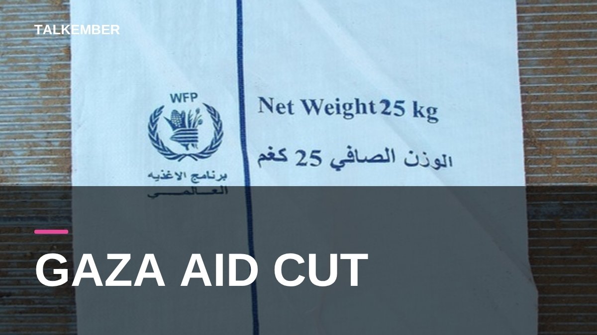 An empty World Food Programme flour sack lying on the ground in the Gaza Strip (file photo, 2024)
